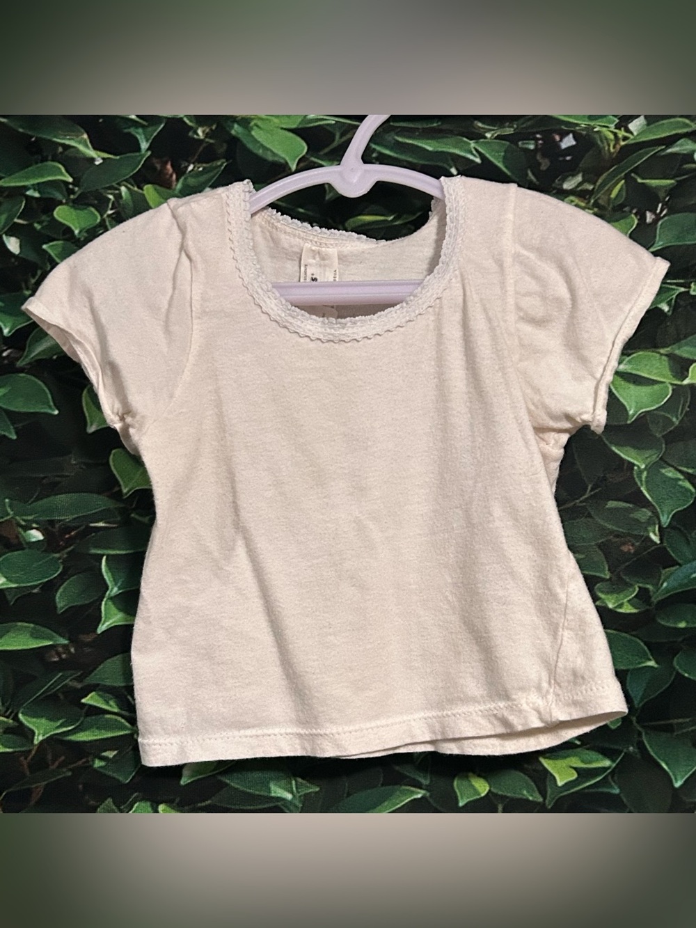 Vintage Lovepats Cotton Under Shirt Ivory Girls 4